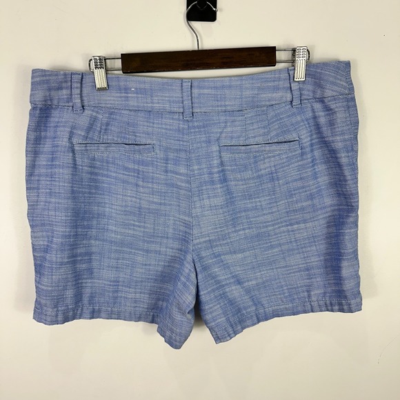 LOFT Monroe Shorts Womens 14 Blue Cotton Preppy Coastal Grandma Capsule Parisian - Picture 6 of 7
